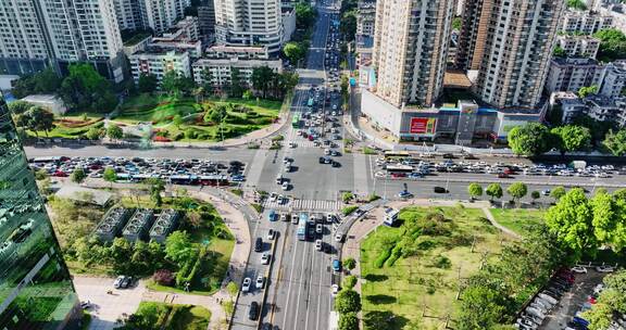 【正版素材】深圳十字路口0773