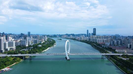 柳州航拍柳江风景城市风光