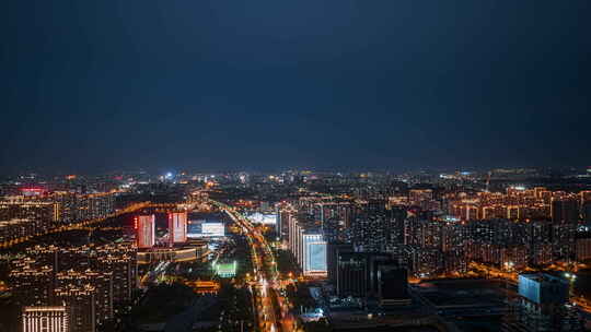 【延时】济宁夜景航拍延时