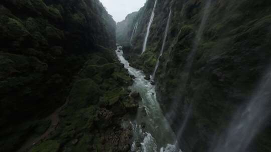 马岭河大峡谷瀑布fpv穿越机航拍贵州兴义