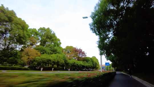 马路城市风景视频素材