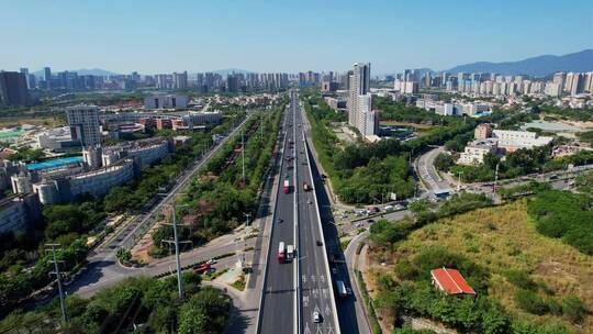 无人机航拍城市道路景观