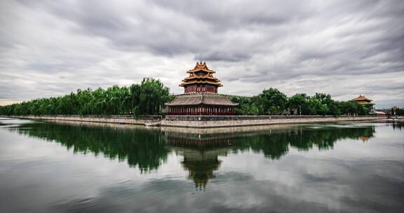 北京故宫角楼护城河古建筑文化历史阁楼