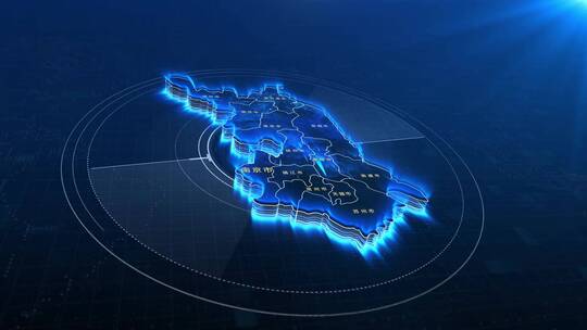 江苏省江苏省地图区位图区位地图AE模板AE视频素材教程下载