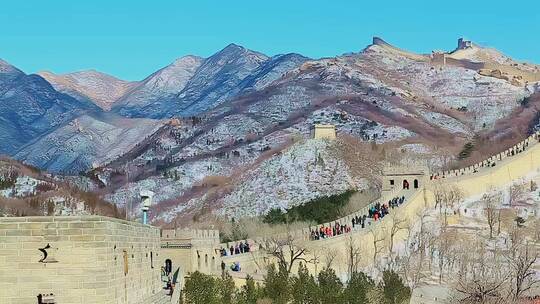 雪后的长城视频素材模板下载