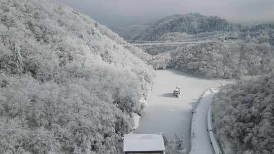 汉江源景区雪景