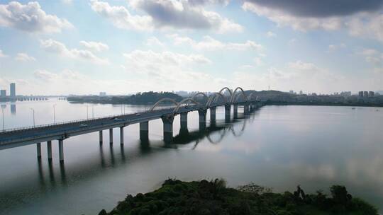 广东省潮州市金山大桥航拍风光