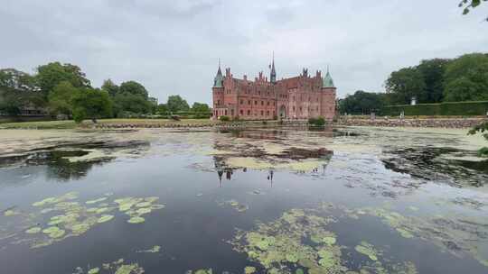 北欧丹麦王室水上城堡视频素材模板下载
