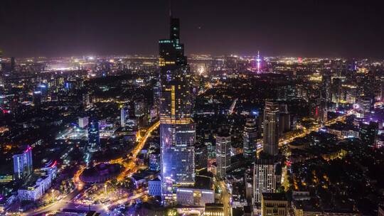 8K南京紫峰夜景延时