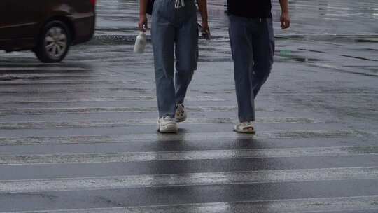 雨天 下雨 城市风光 写意 台风 雨中景色