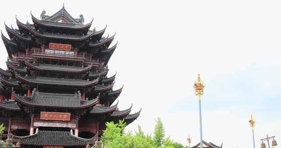 苏州重元寺古建筑 雨天雨景