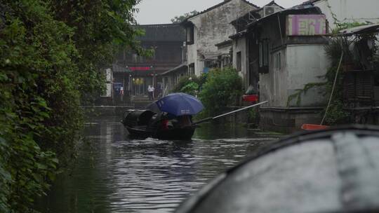 绍兴书圣故里题扇桥水乡风景4K视频