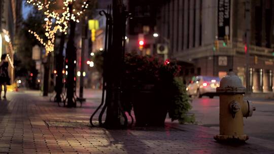 夜晚的城市街道视频素材模板下载