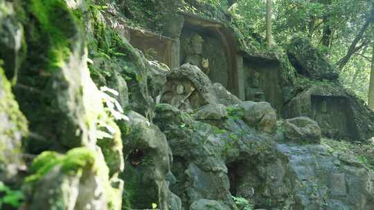 杭州飞来峰  摩崖石刻 佛像