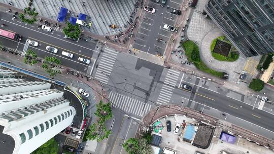 钦州北路俯拍路口