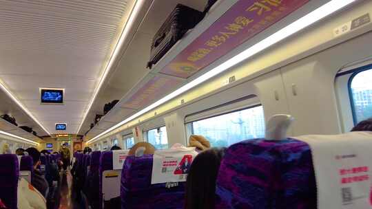 火车乘客座位推进空镜头视频素材视频素材模板下载