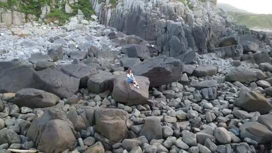 平潭海边龙王头航拍