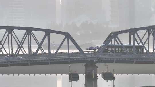 航拍上海  苏州河 外白渡桥