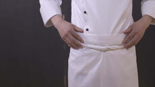 男厨师系围裙
