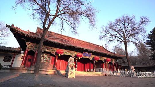 实拍太原晋祠胜境古建筑群寺庙博物馆风景区