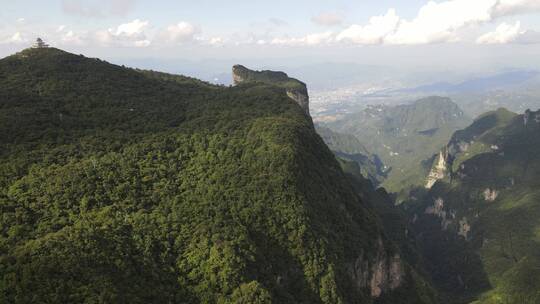 湖南张家界天门山5A景区航拍