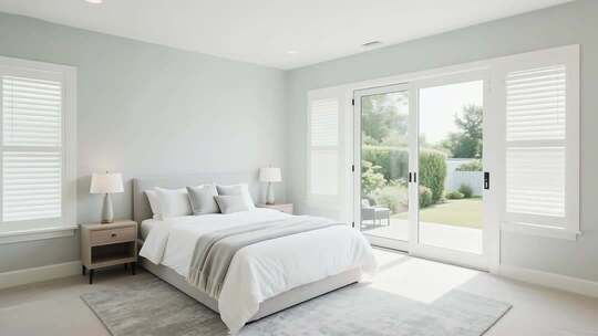 简约风格卧室室内场景