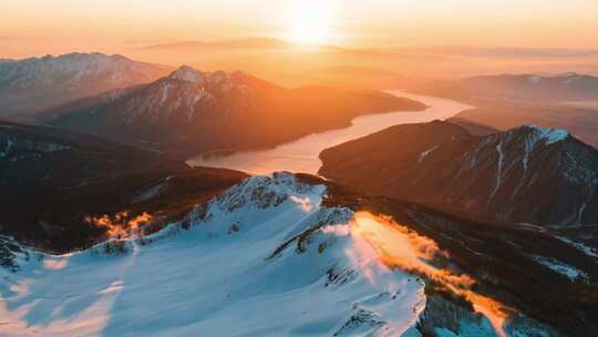 长白山天池四季风光航拍