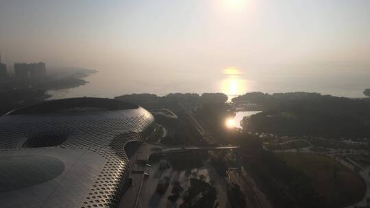 粤港澳大湾区 大湾区 深圳湾 华润大厦视频素材模板下载