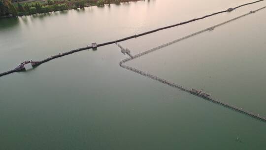 犭央犭茶湖长桥视频素材模板下载