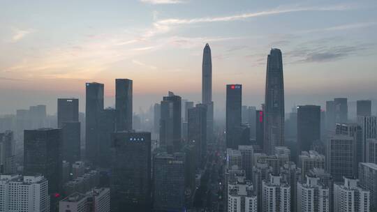 深圳福田cbd夜景航拍