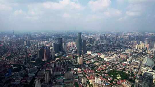 天津海河风景线城市天际线建筑风光航拍