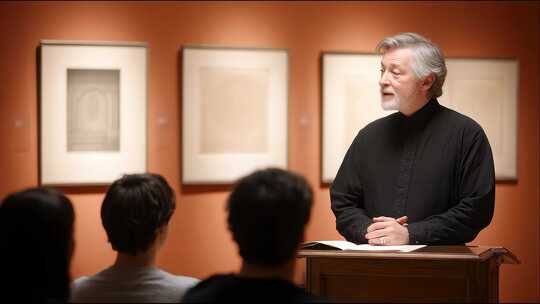 专家学者讲座现场观众认真听讲