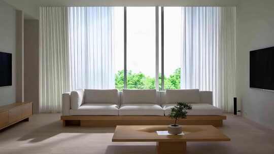 现代简约风格客厅室内场景