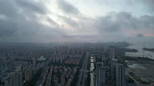 广东汕头城市建设汕头大景航拍