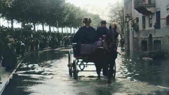 19世纪法国里昂的马车视频素材模板下载