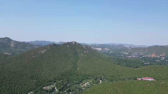 航拍山东潍坊青州云门山风景区