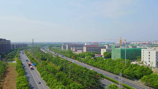 上海沈海高速公路4K航拍