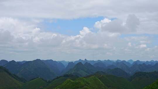 群山云彩天空蓝天白云延时