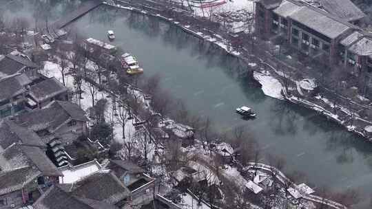 周至水街雪景