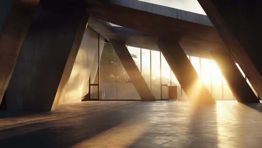 建筑空间光影设计现代极简几何美学