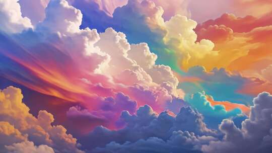 梦幻天空彩色的云朵