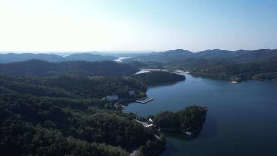 孝感观音湖大景航拍