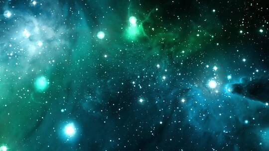 蓝色无垠的星空宇宙银河太空漫游穿梭