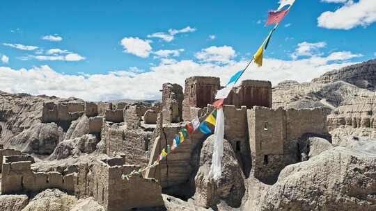 西藏古格王朝遗址视频素材模板下载