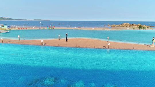 航拍福建漳州漳浦白塘湾景区