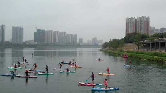 湖南省衡阳市东洲岛浆板赛，浆板运动