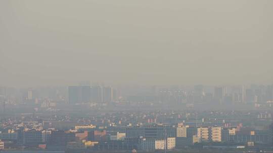 杭州城市 雾霾