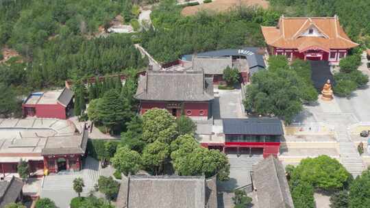 航拍洛阳龙门十寺之一的广化寺