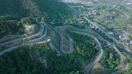 航拍盘山公路