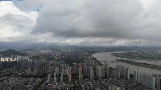 浙江温州城市风光航拍